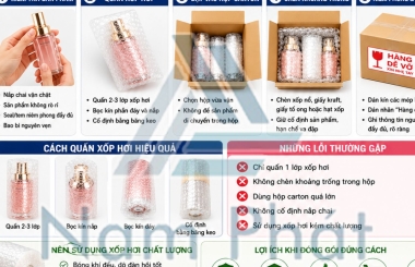 5 Sai Lầm Khi Gói Mỹ Phẩm Khiến Hàng Dễ Bể Vỡ – Cách Khắc Phục Bằng Màng Xốp Nổ