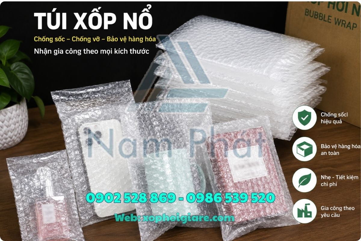 Gia công túi xóp hơi theo yêu cầu