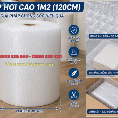 Xốp Bong Bóng Khí 1m2 Giá Rẻ – Đóng Gói Tiết Kiệm Cho Shop Online